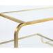 Silvia 52 X 17 inch Clear / Gold Console Table